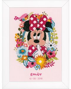 Vervaco borduurpakket geboortetegel Minnie Mouse Ssscht pn-0167668 van Disney borduren
