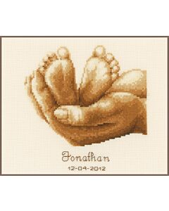 Vervaco borduurpakket geboortetegel voetjes pn-0011671 borduren