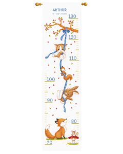 Vervaco borduurpakket groeimeter vrolijke bosvriendes pn-0170864