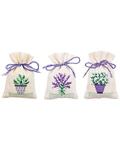 Vervaco borduurpakket kruidenzakje 3 st. provence pn-0167512