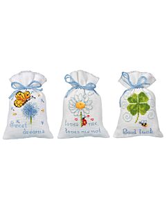 Vervaco borduurpakket kruidenzakjes 3 st. wensen pn-0012340