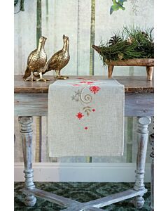 Vervaco borduurpakket loper Kerstrozen pn-0172673 borduren