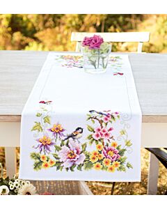 Vervaco borduurpakket loper met telpatroon Onderonsje om te borduren