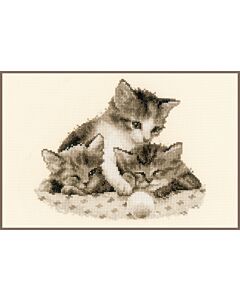 Vervaco borduurpakket spelende poezen borduren pn-0148985