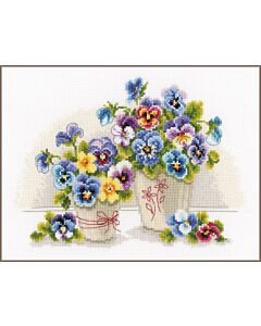 Vervaco borduurpakket vaasje met viooltjes pn-0146578 borduren