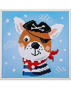 Vervaco diamond painting szeeroverhond incl. frame voor kinderen pn-0183219