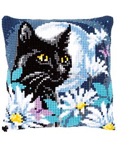 Vervaco kruissteek borduurkussen poes in nacht borduren pn-0148218