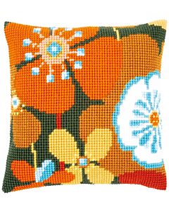 Vervaco kruissteek borduurkussen retro bloemen borduren pn-0156667