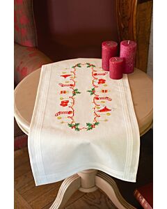 Vervaco tafelkleed Krestmotiefjes borduren pn-0158094 loper 40x100cm voorbedruk