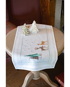Vervaco tafelkleed Nordic Christmas borduren pn-0173665 loper voorbedrukt