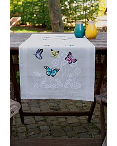 Vervaco tafelkleed vlinderdans borduren pn-0178537 voorbedrukte loper 