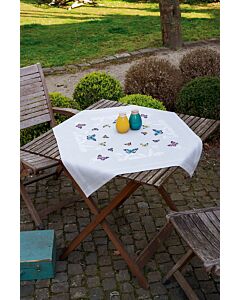 Vervaco tafelkleed vlinderdans borduren pn-0179025 voorbedrukte 80x80cm