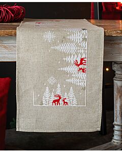 Vervaco tafelkleed winter in het bos borduren met telpatroon pn-0166617