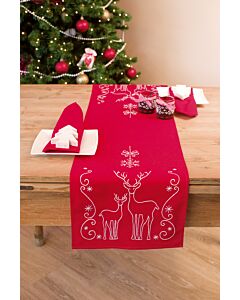 Vervaco voorbedrukte loper herten en ijskristallen pn-0145591