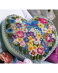 Ehrman borduurkussenpakket Victoriaans bloemenhart/Victorian flowered heart