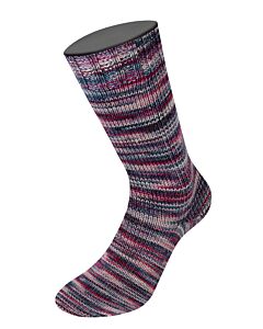 Lana Grossa Vintage Socks kleur 1018 (blauw/roestbruin)
