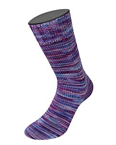 Lana Grossa Vintage Socks kleur 1018 (blauw/roestbruin)