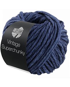 Lana Grossa Vintage Superchunky kleur 505 (denimblauw)