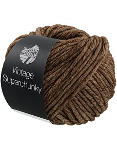 Lana Grossa Vintage Superchunky kleur 510 (donkerbruin)