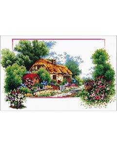 Needleart WorldVoorbedrukt borduurpakket  English Cottage Lane op aida 440.041