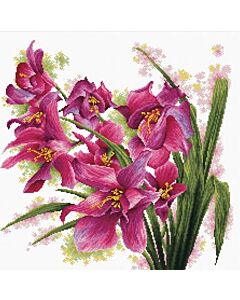 Voorbedrukt borduurpakket  Lovely Orchids - Needleart World op aida 