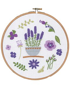 Borduurpakket met borduurring Lavendel seizoen Vervaco PN-0170752 voorbedrukt