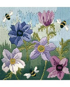 Voorbedrukt borduurpakket spansteek anemonen van Bothy Threads LSAN