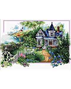 Voorbedrukt borduurpakket Zomer komt op aida Needleart World 740.068