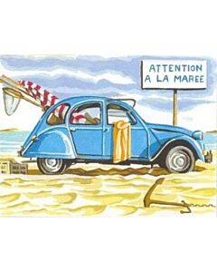 Voorbedrukt canvas/stramien met de eend naar zee (deuchevo) van Morel om te borduren van Margot