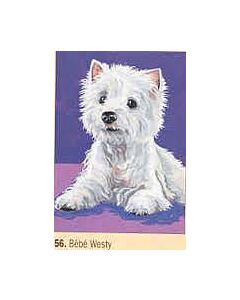 westie hond voorbedrukt stamien