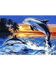 Seg the Paris voorbedrukt stramien dolfijnen 926.87 borduren