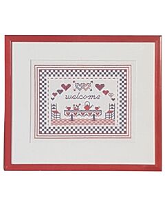 Borduurpakket welcome telwerk op aida van Vervaco
