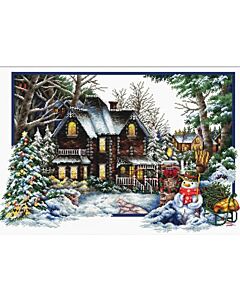 Needleart World voorbedrukt borduurpakket Winter komt op aida 740.072