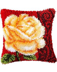 Knoopkussen roos van Vervaco om te knopen