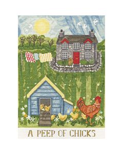 Bothy Threads borduurpakket kippen in de tuin XDD12 telpatroon