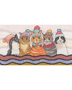 Bothy Threads borduurpakket katten met trui XEB2 telpatroon