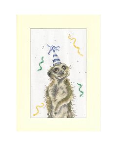 Bothy Threads borduurpakket wenskaart lookout for party XGC54 telpatroon incl. passe-partout, kaart en envelop