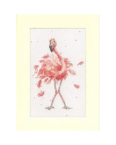Bothy Threads borduurpakket wenskaart pretty in pink XGC55 telpatroon incl. passe-partout, kaart en envelop