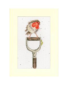 Bothy Threads borduurpakket wenskaart gardeners friend XGC57 telpatroon incl. passe-partout, kaart en envelop