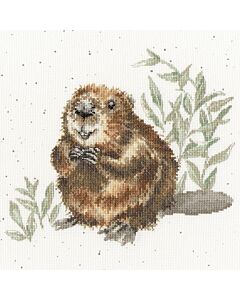 Bothy Threads borduurpakket cavia tussen de bloemen XHD165 telpatroon