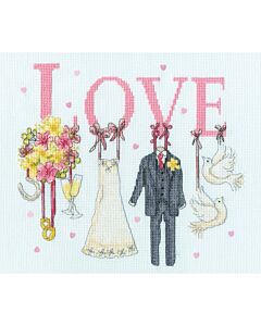 Bothy Threads borduurpakket 'it must be love' XKTB16 telpatroon