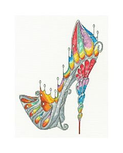 Bothy Threads borduurpakket 'stained glass slipper' hak XSK07 telpatroon