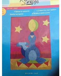 Borduurpakket voorbedrukt circus zeehond voor kinderen om te borduren