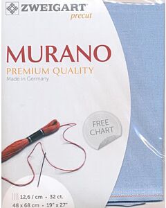 Zweigart borduurstof evenwaeve Murano 32counts/12.6 draadjes kleur 503 blauw