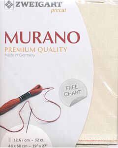 Zweigart borduurstof evenwaeve Murano 32counts ecru