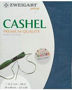 Zweigart borduurstof linnen Cashel 28counts/11,2draadjes donker zeegroen