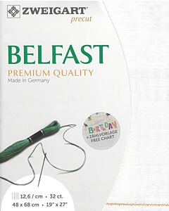 Zweigart Belfast linnen borduurstof wit 