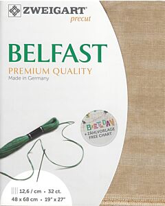 Linnen borduurstof 32counts Belfast van Zweigart kopen? Kleur 3009 caramel marmer