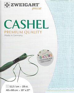 Zweigart linnen borduurstof kl.562 licht blauw Cashel 28counts/11,2 draden per cm