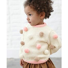 Phildar peuter trui breien met pompon van Phil Ecolaine (193,m4